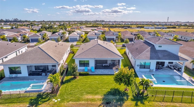 15865 Key Biscayne Ln, Loxahatchee, FL 33470 - aerial perspective of suburban area featuring a pool