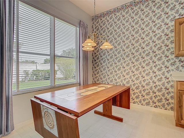 1157 Valley Creek Run, Winter Park, FL 32792 - dining room featuring wallpapered walls and baseboards