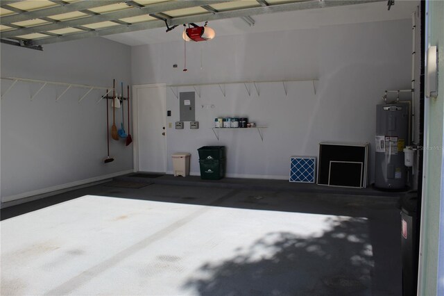 1157 Valley Creek Run, Winter Park, FL 32792 - garage with electric panel, a garage door opener, and electric water heater