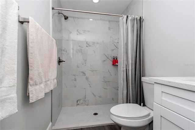 17468 SW 36th Ter, Ocala, FL 34473 - full bathroom with toilet, recessed lighting, a stall shower, and vanity