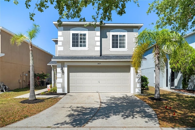 1415 Sherbourne St, Winter Garden, FL 34787 - traditional-style house featuring a garage, driveway, and stucco siding