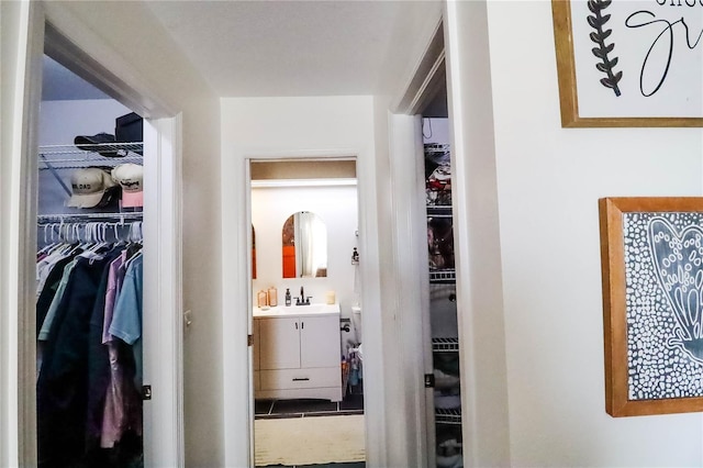 4217 Avanti Cir, New Port Richey, FL 34655 - hall featuring a sink