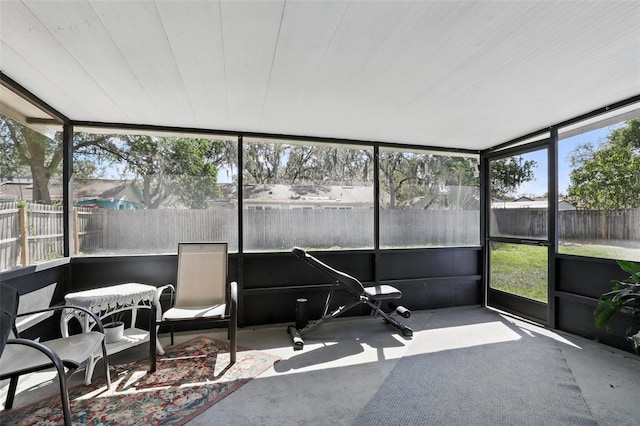 view of sunroom / solarium