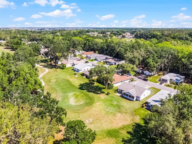 bird's eye view with a residential view and view of golf course