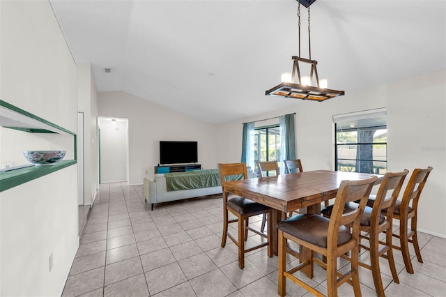 3205 Clewiston St, Deltona, FL 32738 - dining space with light tile patterned floors and lofted ceiling