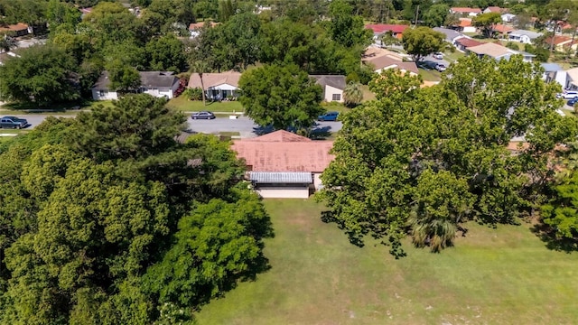 aerial view with a residential view