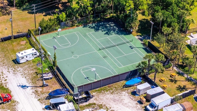view of sport court with community basketball court and fence