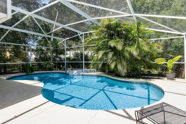 11506 Clair Pl, Clermont, FL 34711 - outdoor pool featuring a patio area and glass enclosure