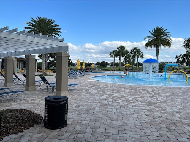 14841 Porter Rd, Winter Garden, FL 34787 - pool with a pergola and a patio area