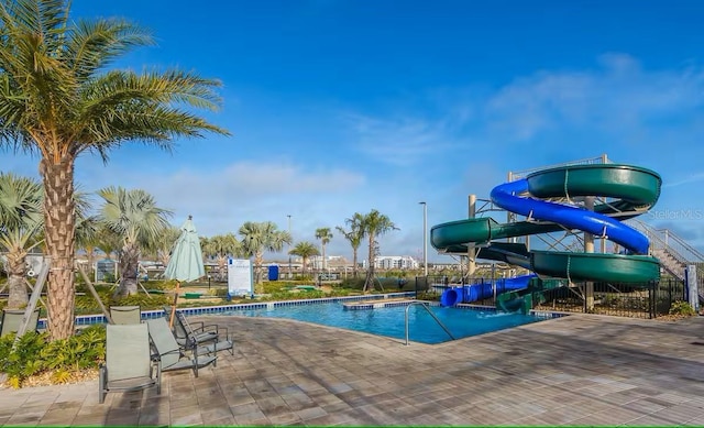pool featuring a water slide