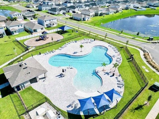 2607 Tulip Dr, Davenport, FL 33837 - birds eye view of property featuring a water view and a residential view