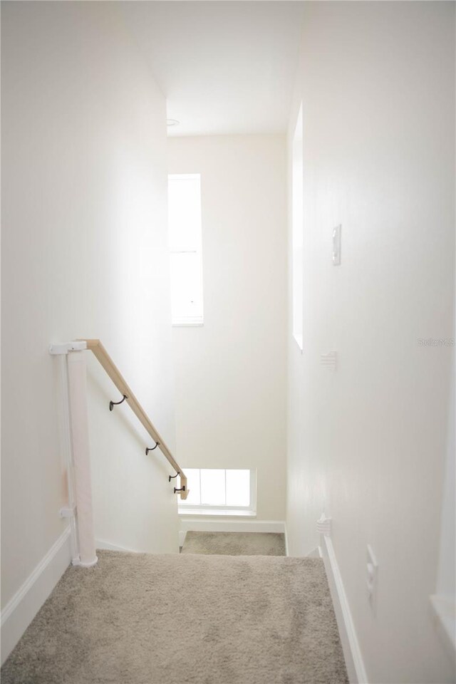 900 S Maple Ave, Sanford, FL 32771 - staircase with carpet floors and baseboards