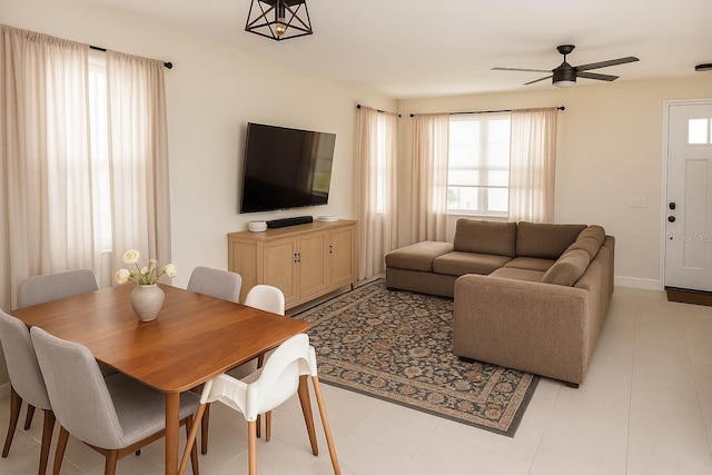 900 S Maple Ave, Sanford, FL 32771 - living room with ceiling fan and baseboards