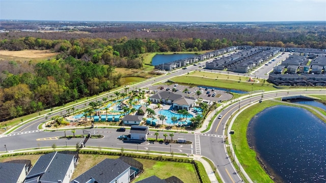 2400 Reading Trl, Kissimmee, FL 34746 - birds eye view of property with a view of trees and a water view