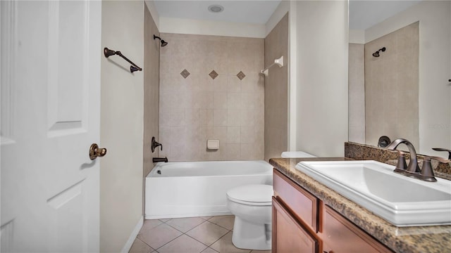 2167 Velvet Leaf Dr, Ocoee, FL 34761 - full bathroom with toilet, bathtub / shower combination, vanity, and tile patterned flooring