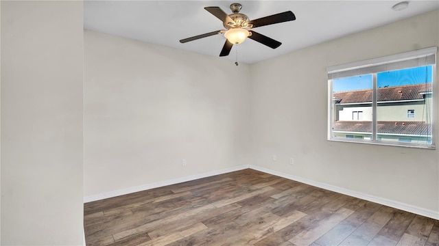 2167 Velvet Leaf Dr, Ocoee, FL 34761 - empty room featuring wood finished floors, ceiling fan, and baseboards