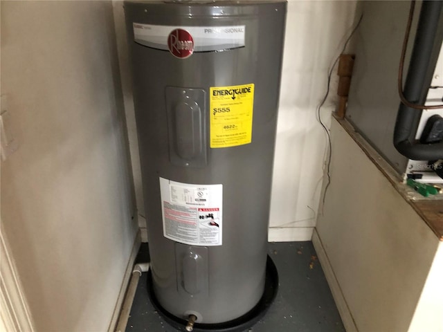 1805 San Luis Ln, The Villages, FL 32159 - utility room featuring electric water heater