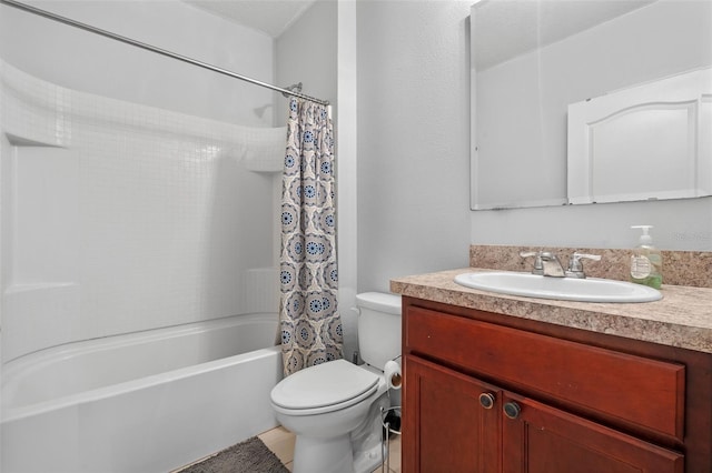 1918 Marabou Dr, Davenport, FL 33896 - bathroom with shower / bath combination with curtain, vanity, and toilet