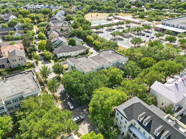 aerial view with a residential view