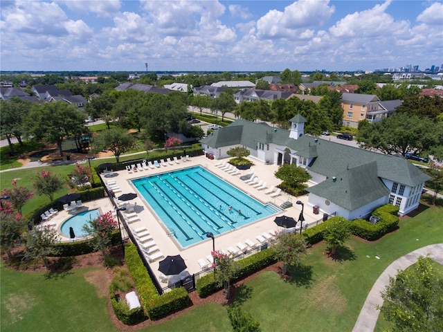 birds eye view of property