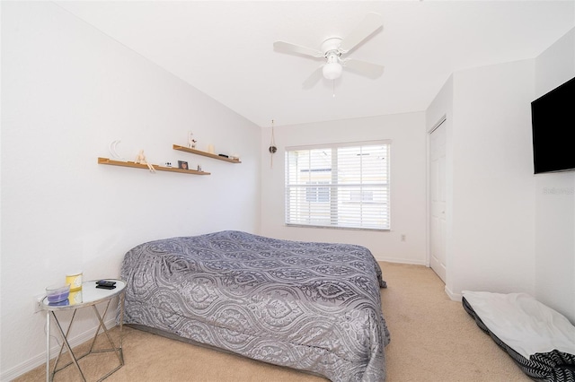 4011 Venetian Bay Dr Unit 103, Kissimmee, FL 34741 - bedroom with a closet, ceiling fan, baseboards, and carpet