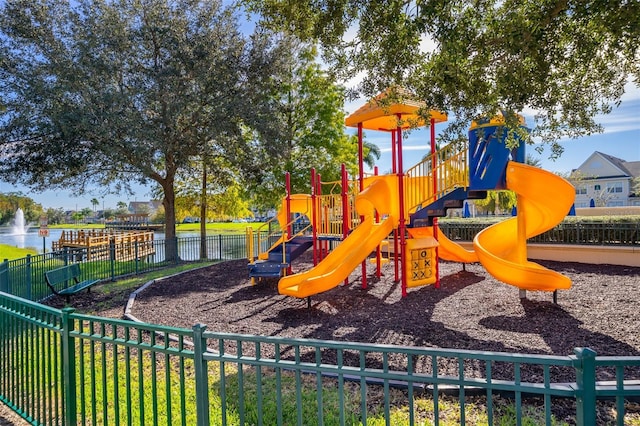 4011 Venetian Bay Dr Unit 103, Kissimmee, FL 34741 - communal playground with a water view and fence