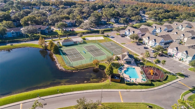 4011 Venetian Bay Dr Unit 103, Kissimmee, FL 34741 - birds eye view of property with a residential view and a water view