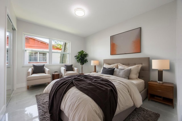 bedroom with baseboards