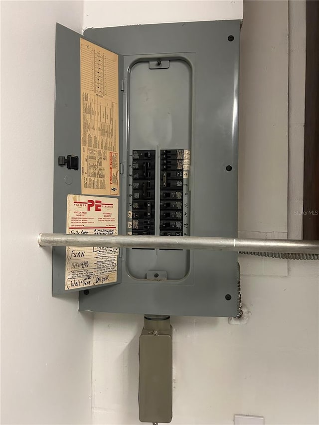 utility room featuring electric panel