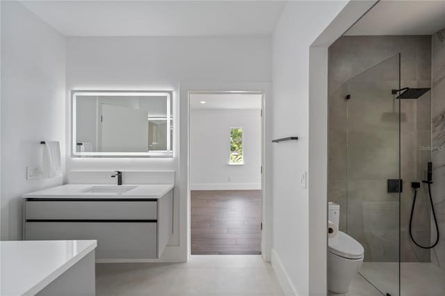10849 Emerald Chase Dr, Orlando, FL 32836 - bathroom with vanity and tiled shower