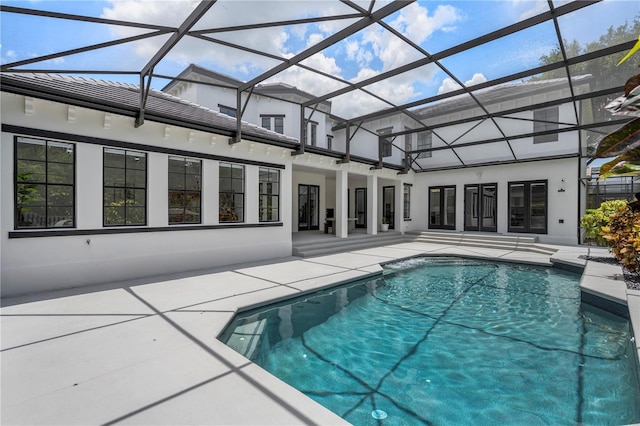10849 Emerald Chase Dr, Orlando, FL 32836 - swimming pool featuring a patio and glass enclosure