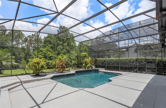 10849 Emerald Chase Dr, Orlando, FL 32836 - outdoor pool with a patio and glass enclosure