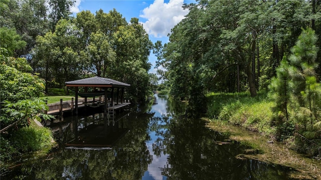 10849 Emerald Chase Dr, Orlando, FL 32836 - dock featuring a water view and a gazebo