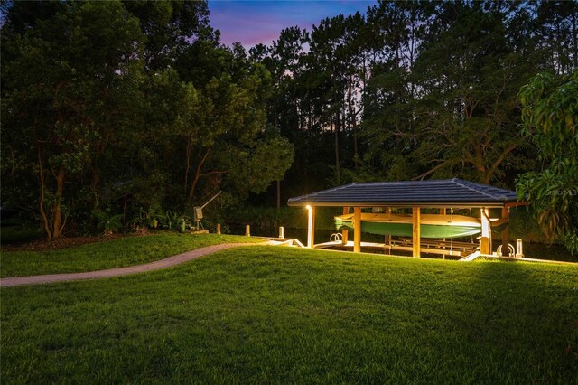 10849 Emerald Chase Dr, Orlando, FL 32836 - yard at dusk with a yard