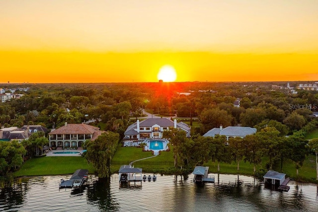 570 Manor Rd, Maitland, FL 32751 - birds eye view of property with a water view