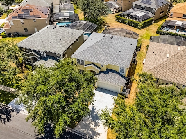 aerial view featuring a residential view