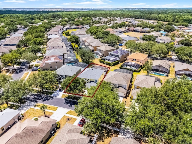 bird's eye view featuring a residential view