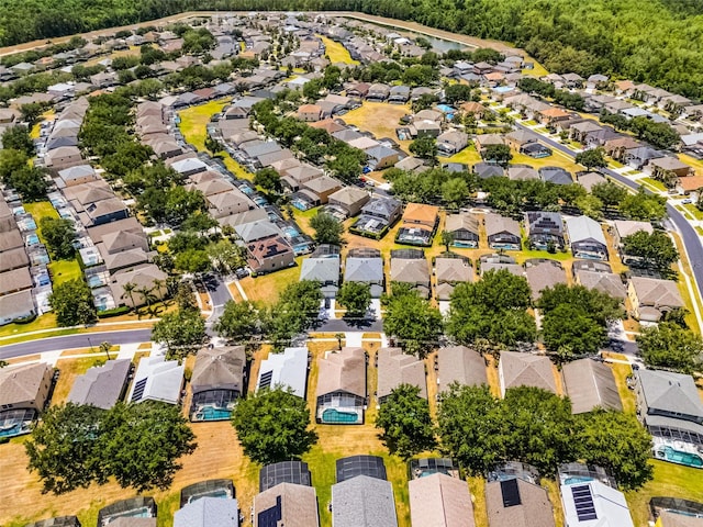 bird's eye view with a residential view