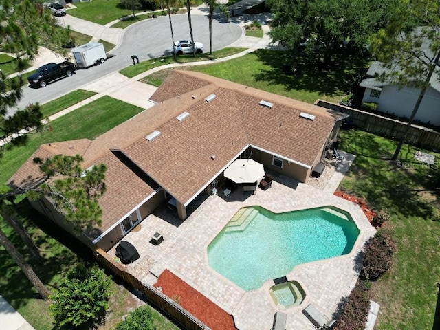 4833 Palm Tree Ct, Windermere, FL 34786 - aerial view of property and surrounding area with a pool area
