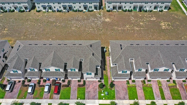 drone / aerial view with a residential view