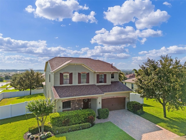 4113 Longbow Dr, Clermont, FL 34711 - traditional home featuring driveway, stucco siding, and an attached garage
