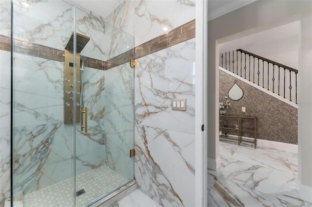 8625 Brixford St, Orlando, FL 32836 - bathroom with marble finish floor and a marble finish shower