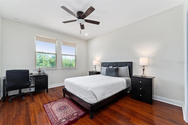 8625 Brixford St, Orlando, FL 32836 - bedroom featuring baseboards, a ceiling fan, and wood finished floors