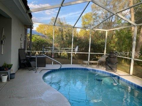 19430 SW 100th Loop, Dunnellon, FL 34432 - outdoor pool with glass enclosure and a patio