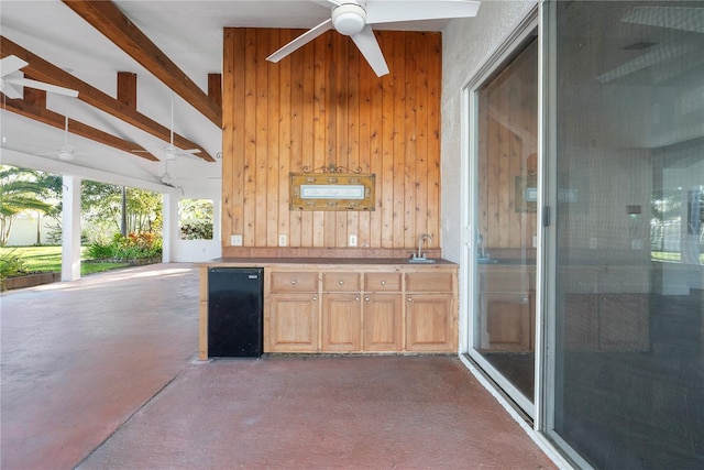 view of patio / terrace with a ceiling fan