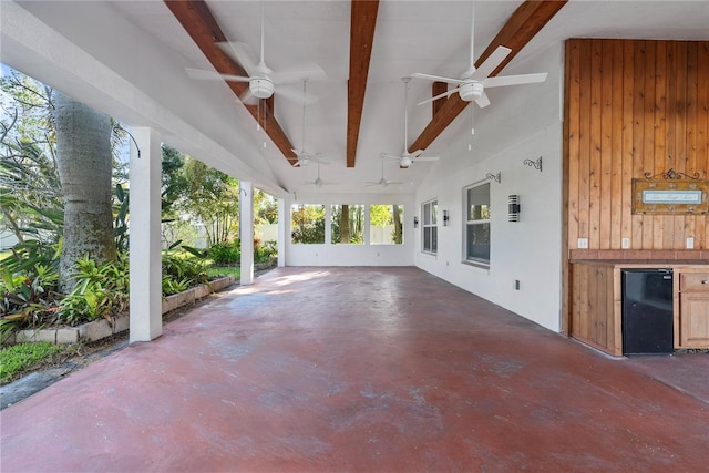 view of patio / terrace with a ceiling fan