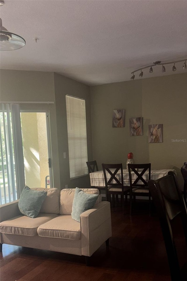 5125 Palm Springs Blvd Unit 13107, Tampa, FL 33647 - living area featuring wood finished floors and a textured ceiling