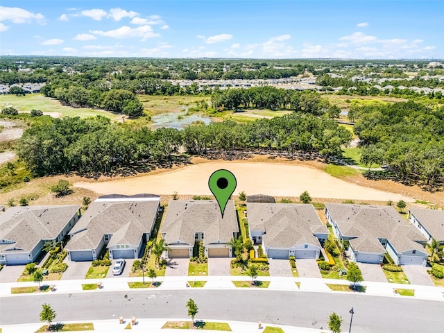 drone / aerial view with a residential view