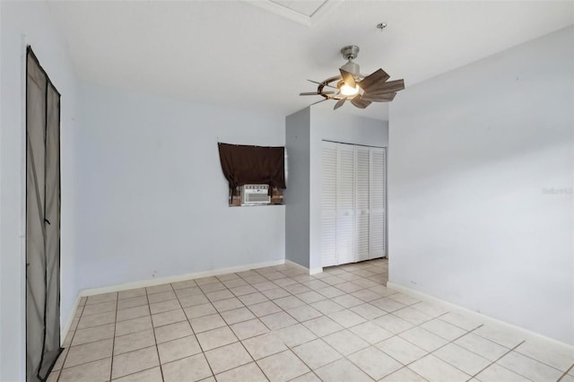 11352 Persimmon Blvd, West Palm Beach, FL 33411 - spare room with ceiling fan, baseboards, and light tile patterned flooring