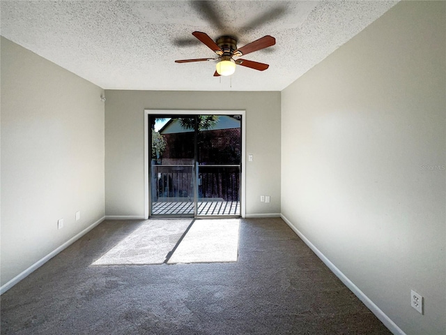 5126 Picadilly Circus Ct Unit 11, Orlando, FL 32839 - carpeted spare room featuring baseboards, a textured ceiling, and ceiling fan